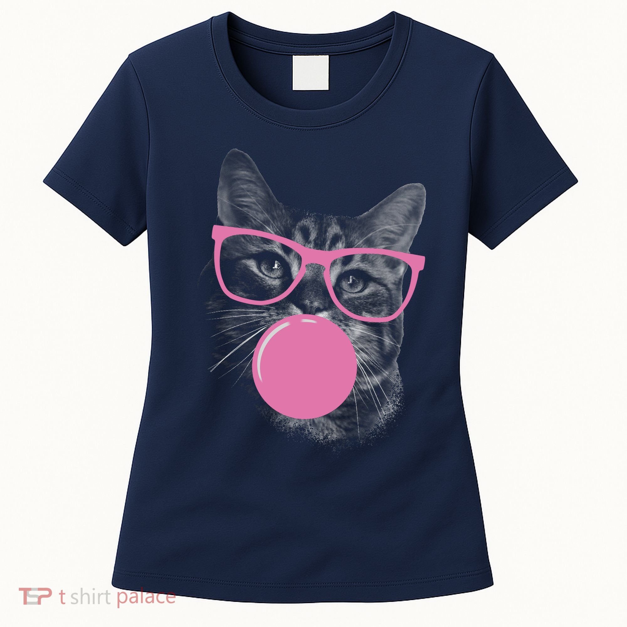 Cat Blowing Bubble Gum Women's T-Shirt