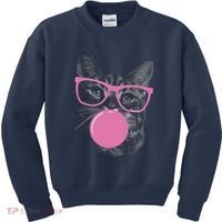 Cat Blowing Bubble Gum Kids Sweatshirt thumb 0