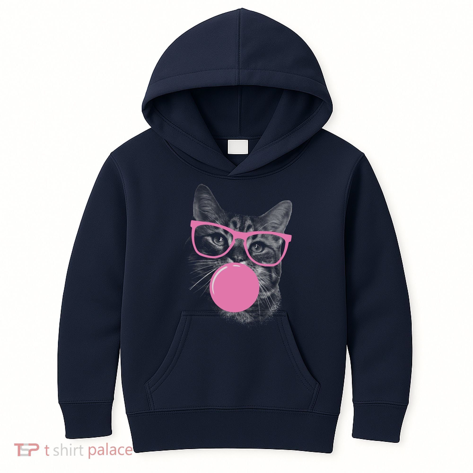 Cat Blowing Bubble Gum Kids Hoodie