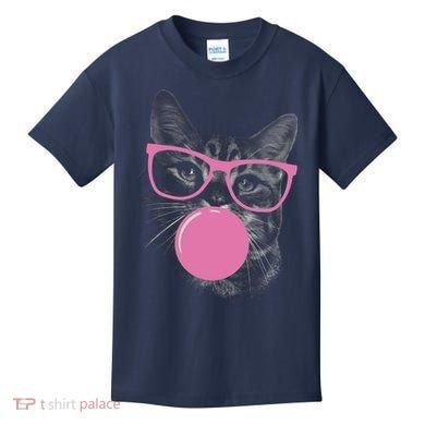 Cat Blowing Bubble Gum Kids T-Shirt