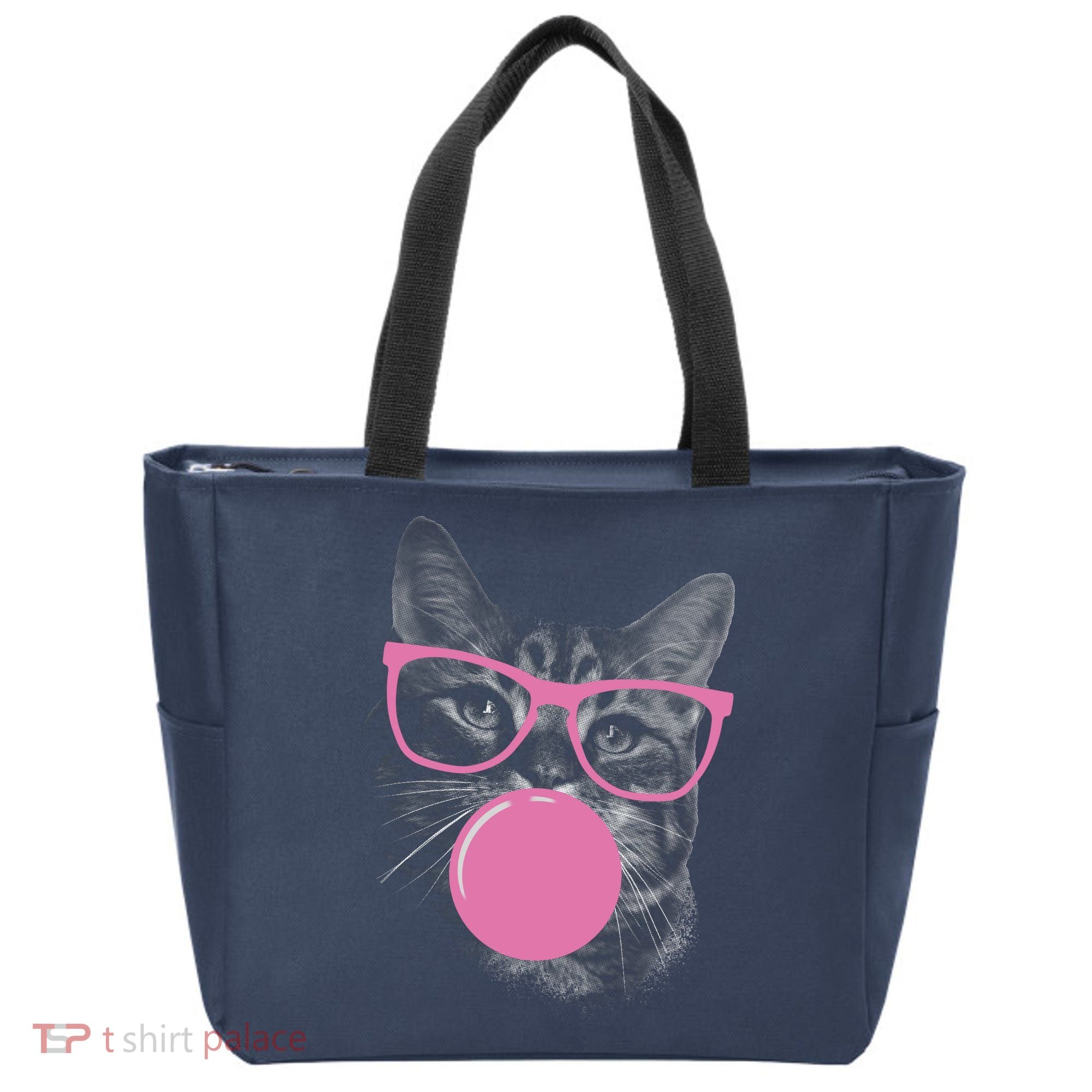Cat Blowing Bubble Gum Tote Bag