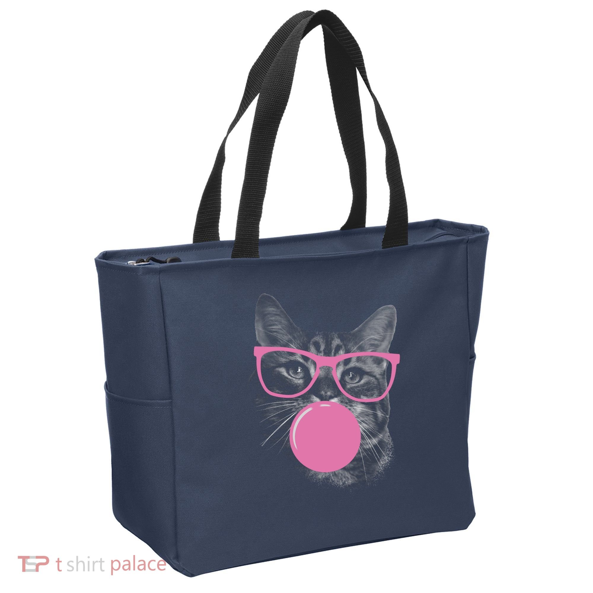 Cat Blowing Bubble Gum Tote Bag