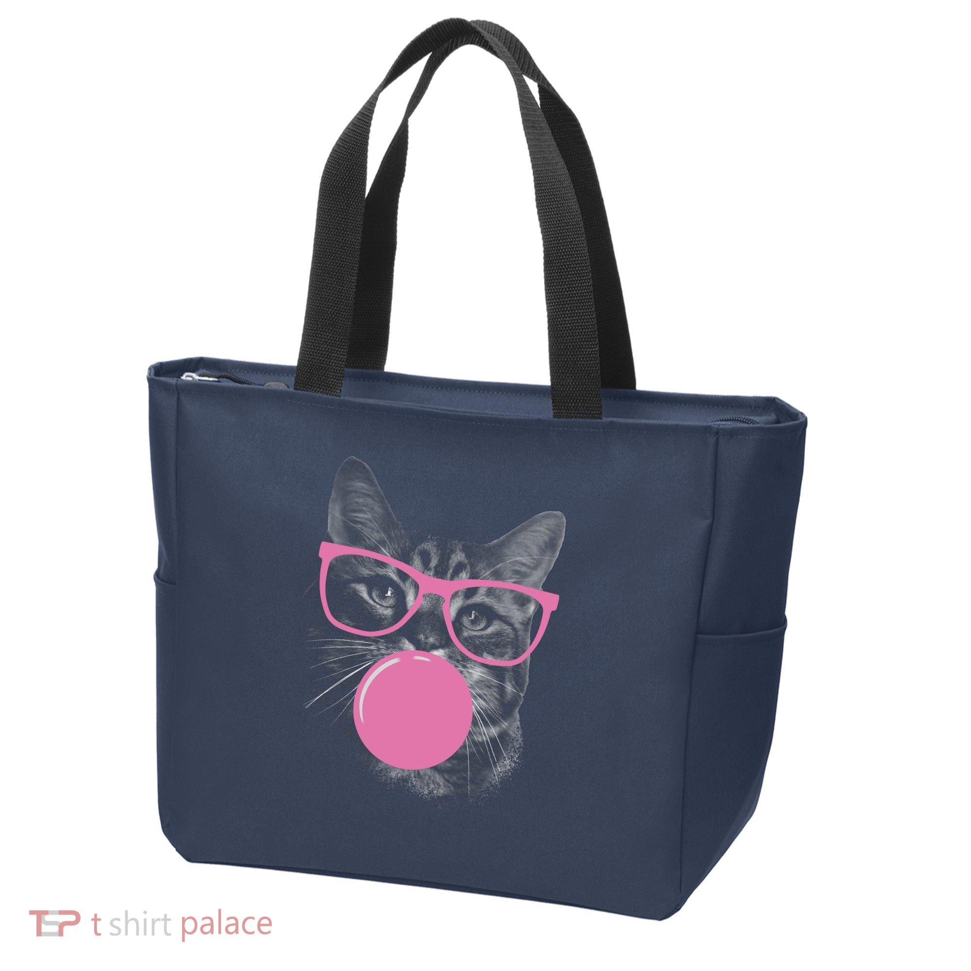 Cat Blowing Bubble Gum Tote Bag
