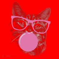 Cat Blowing Bubble Gum Santa Hat thumb 1
