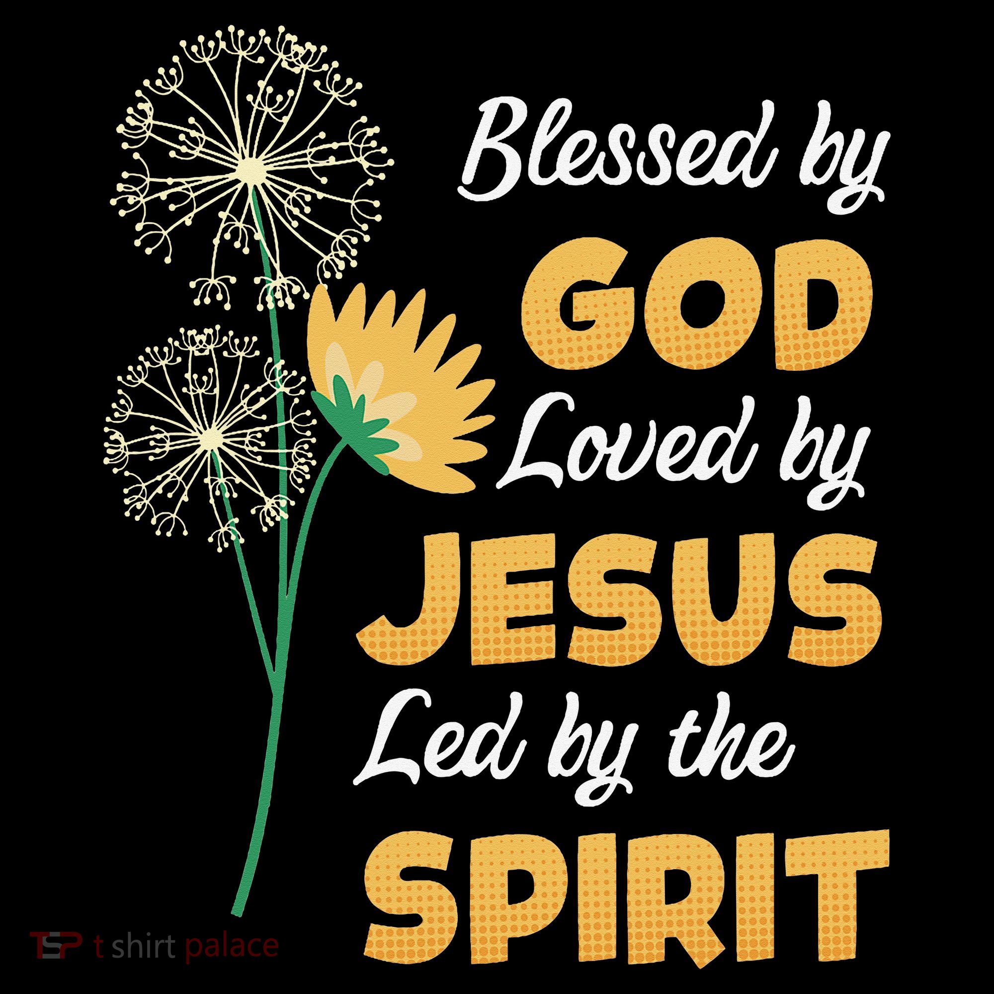 Christianity BLESSED BY GOD LOVED BY JESUS Funny Dandelion Coffee Mug