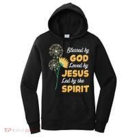 Christianity BLESSED BY GOD LOVED BY JESUS Funny Dandelion Women's Hoodie thumb 0