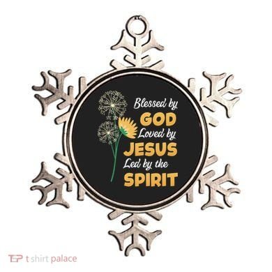 Christianity BLESSED BY GOD LOVED BY JESUS Funny Dandelion Ornament