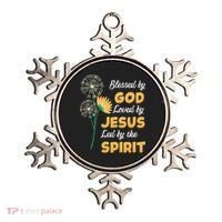 Christianity BLESSED BY GOD LOVED BY JESUS Funny Dandelion Ornament thumb 0