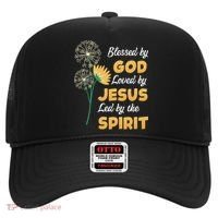 Christianity BLESSED BY GOD LOVED BY JESUS Funny Dandelion Hat thumb 0