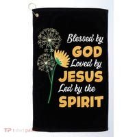 Christianity BLESSED BY GOD LOVED BY JESUS Funny Dandelion Golf Towel thumb 0