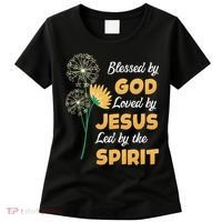 Christianity BLESSED BY GOD LOVED BY JESUS Funny Dandelion Women's T-Shirt thumb 0