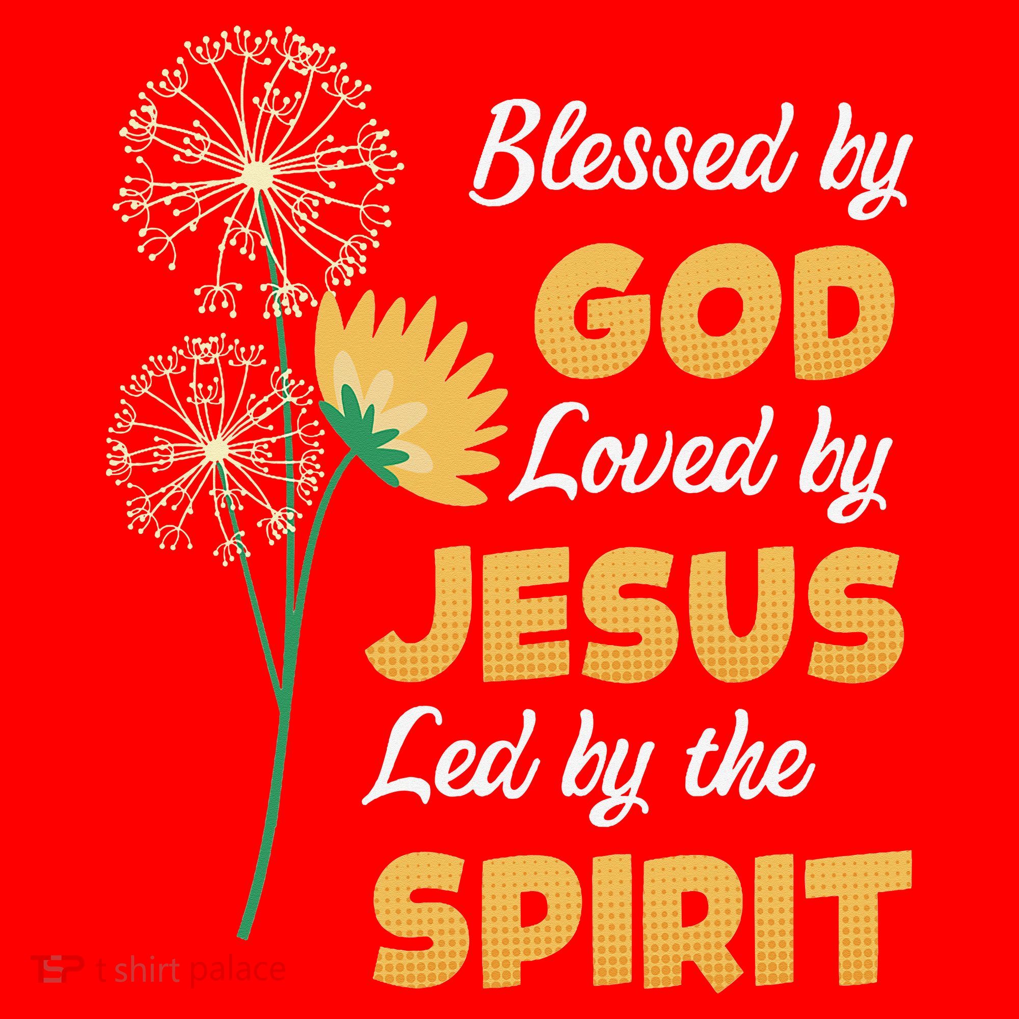 Christianity BLESSED BY GOD LOVED BY JESUS Funny Dandelion Santa Hat