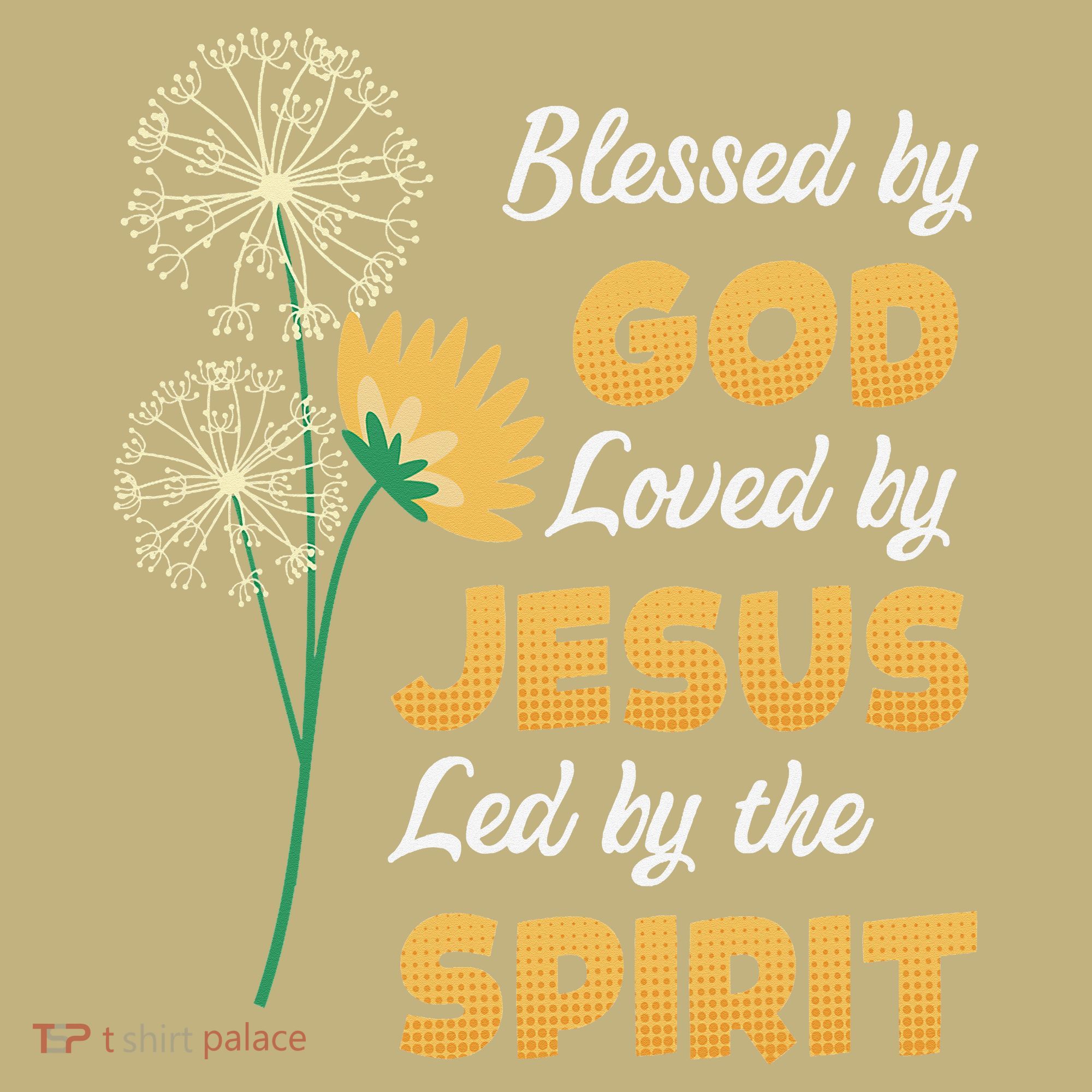 Christianity BLESSED BY GOD LOVED BY JESUS Funny Dandelion Mousepad