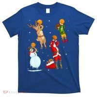 Christmas Basketball Ball Santa Hat Xmas Sport Cool Gift T-Shirt thumb 0