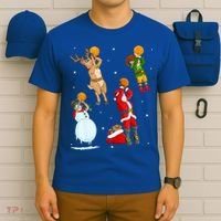 Christmas Basketball Ball Santa Hat Xmas Sport Cool Gift T-Shirt thumb 6