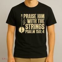 Cool Banjo Bluegrass Music Art For Men Women Worship Leader T-Shirt thumb 3