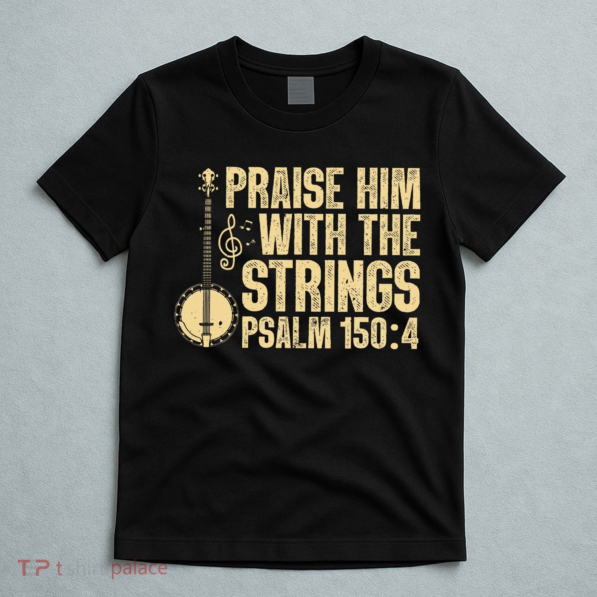 Cool Banjo Bluegrass Music Art For Men Women Worship Leader T-Shirt