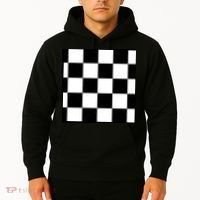 Chess Board Black And White Checkered Hoodie thumb 2