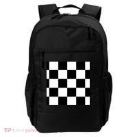 Chess Board Black And White Checkered Backpack thumb 0