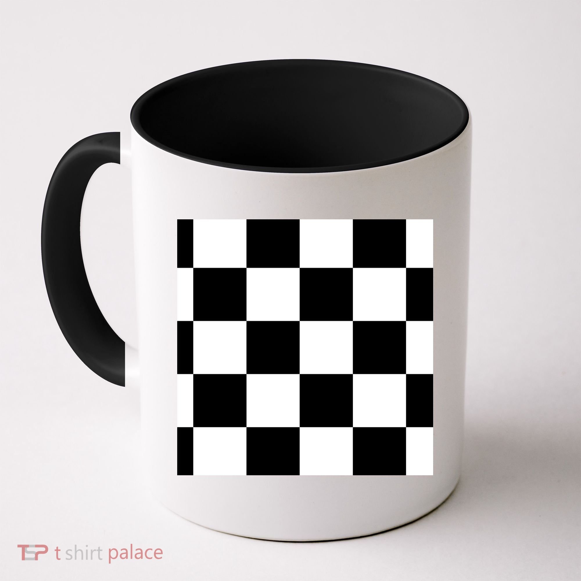 Chess Board Black And White Checkered Coffee Mug