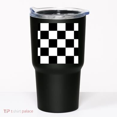 Chess Board Black And White Checkered Tumbler