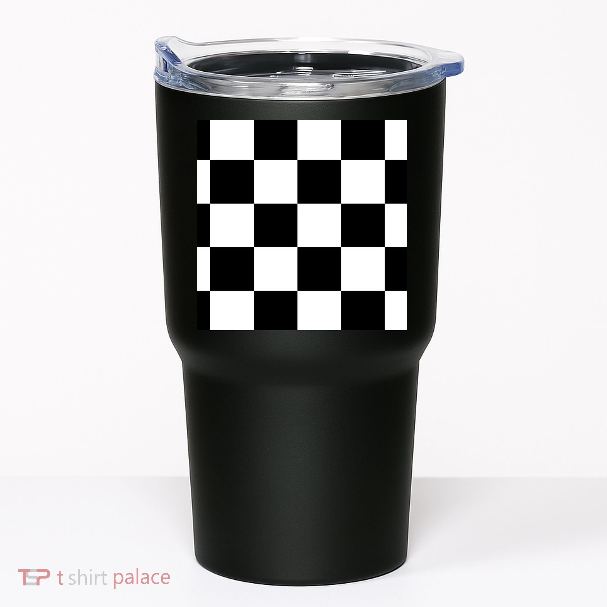 Chess Board Black And White Checkered Tumbler