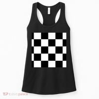 Chess Board Black And White Checkered Women's Tank Top thumb 0