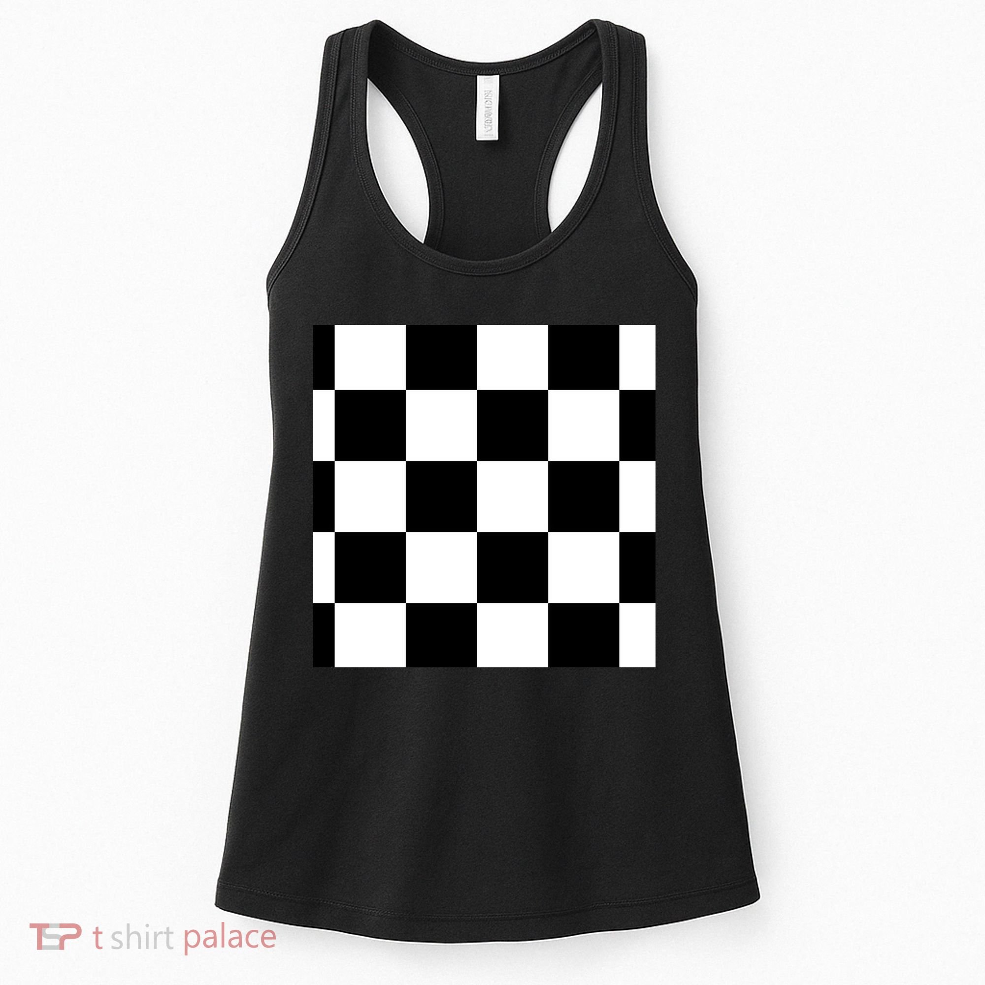 Chess Board Black And White Checkered Women's Tank Top