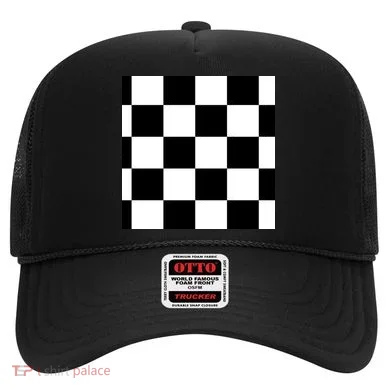 Chess Board Black And White Checkered Hat