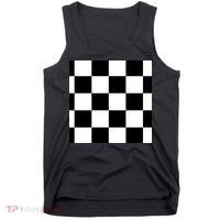 Chess Board Black And White Checkered Tank Top thumb 0