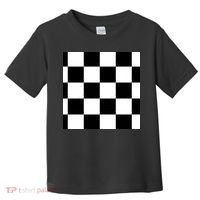 Chess Board Black And White Checkered Toddler T-Shirt thumb 0