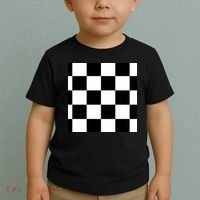 Chess Board Black And White Checkered Toddler T-Shirt thumb 2