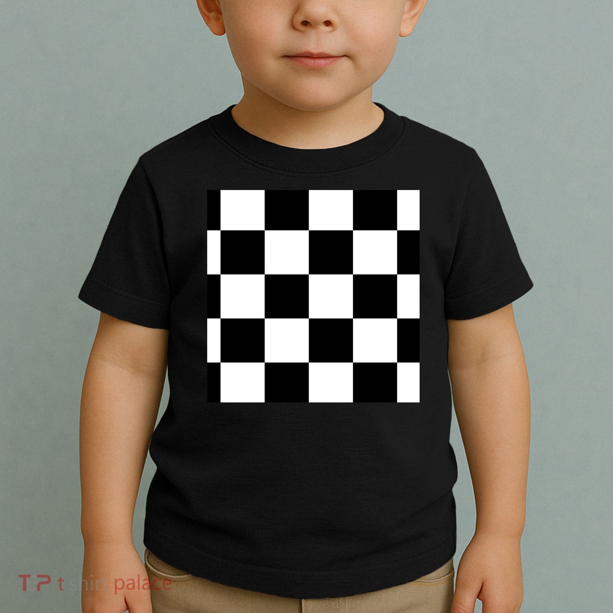 Chess Board Black And White Checkered Toddler T-Shirt