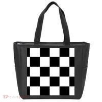 Chess Board Black And White Checkered Tote Bag thumb 0