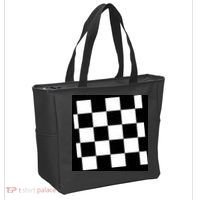 Chess Board Black And White Checkered Tote Bag thumb 2