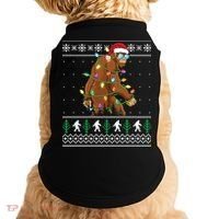 Christmas Bigfoot Boy Funny Ugly Xmas Sweater Meaningful Gift Doggie Tank thumb 0