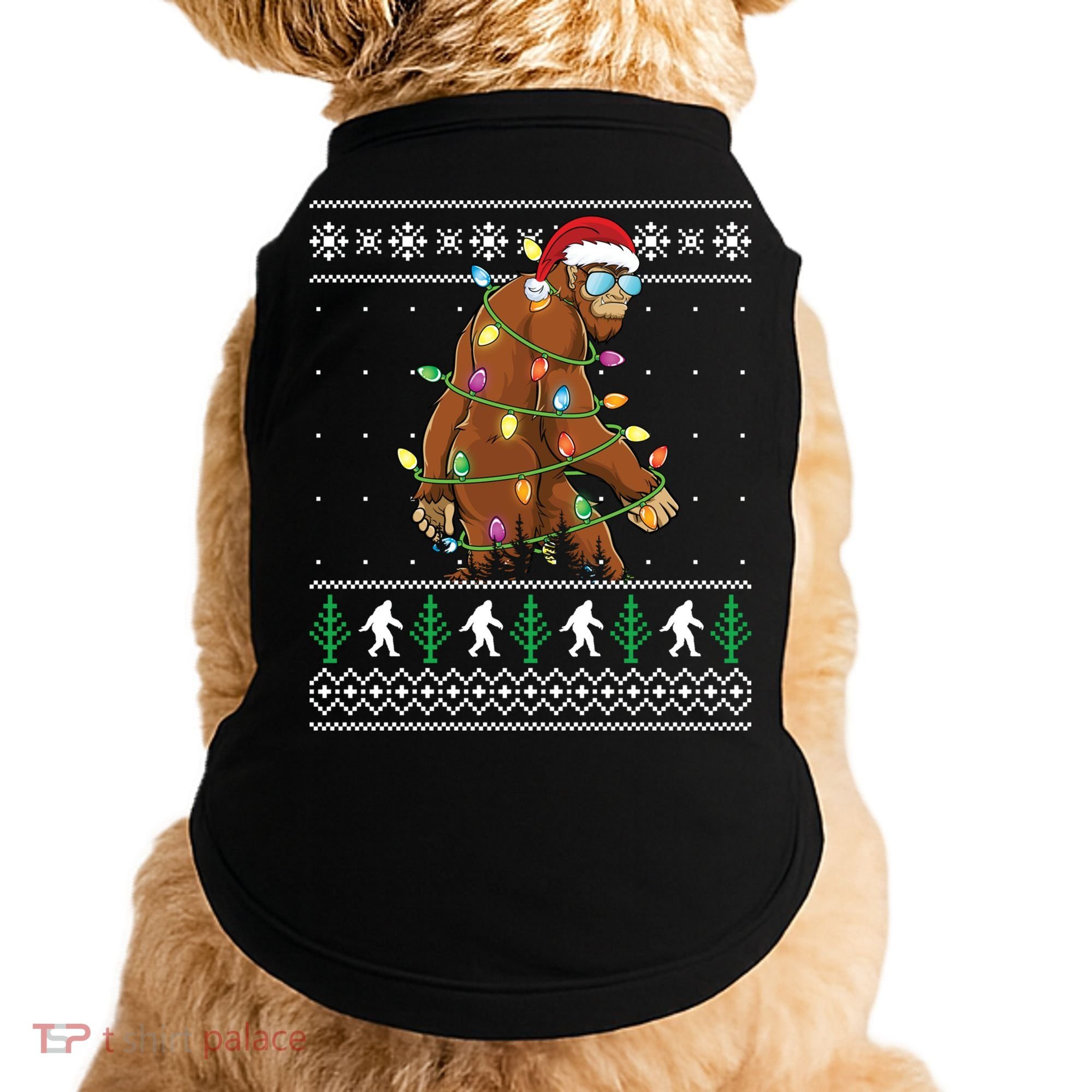 Christmas Bigfoot Boy Funny Ugly Xmas Sweater Meaningful Gift Doggie Tank