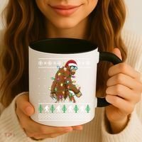 Christmas Bigfoot Boy Funny Ugly Xmas Sweater Meaningful Gift Coffee Mug thumb 3