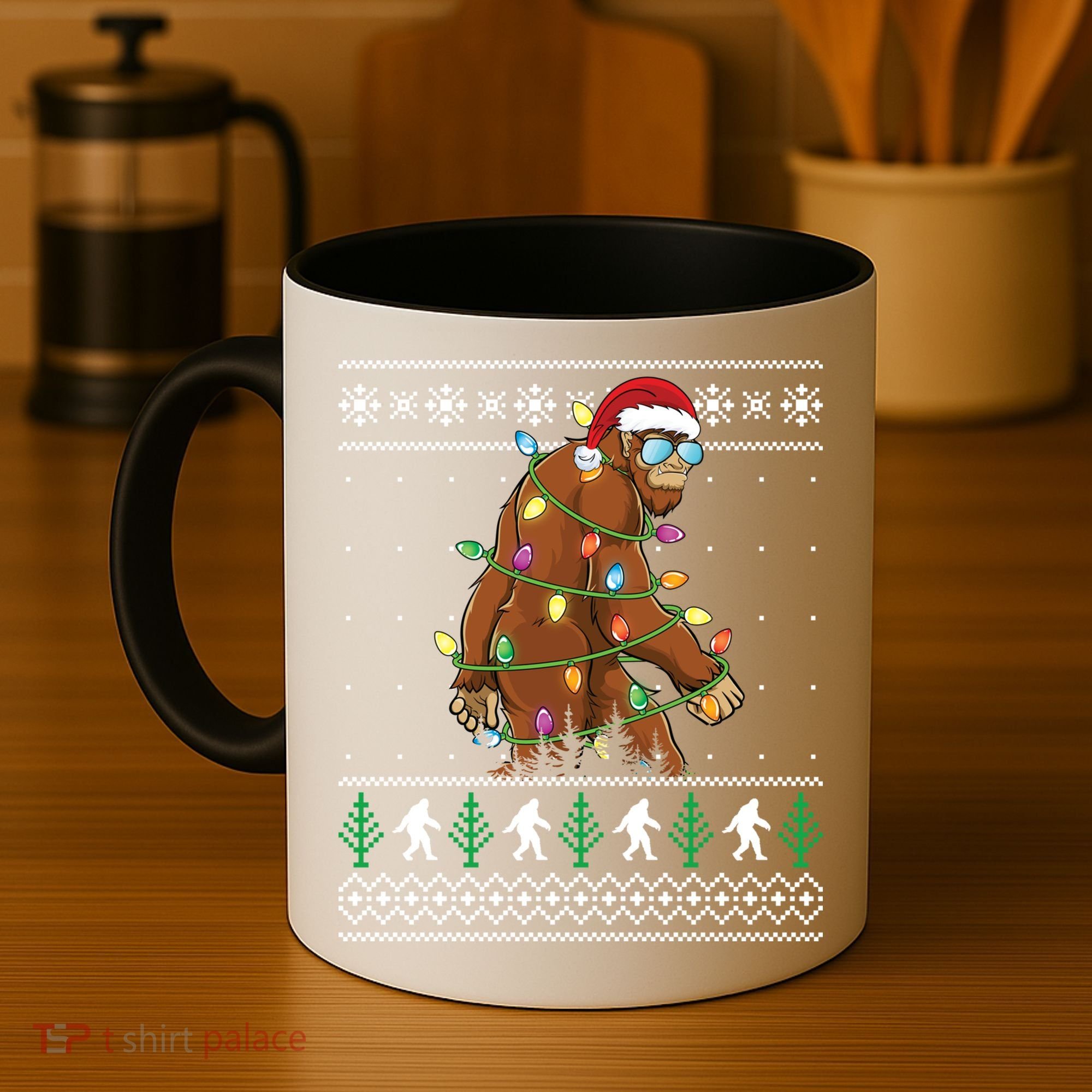 Christmas Bigfoot Boy Funny Ugly Xmas Sweater Meaningful Gift Coffee Mug