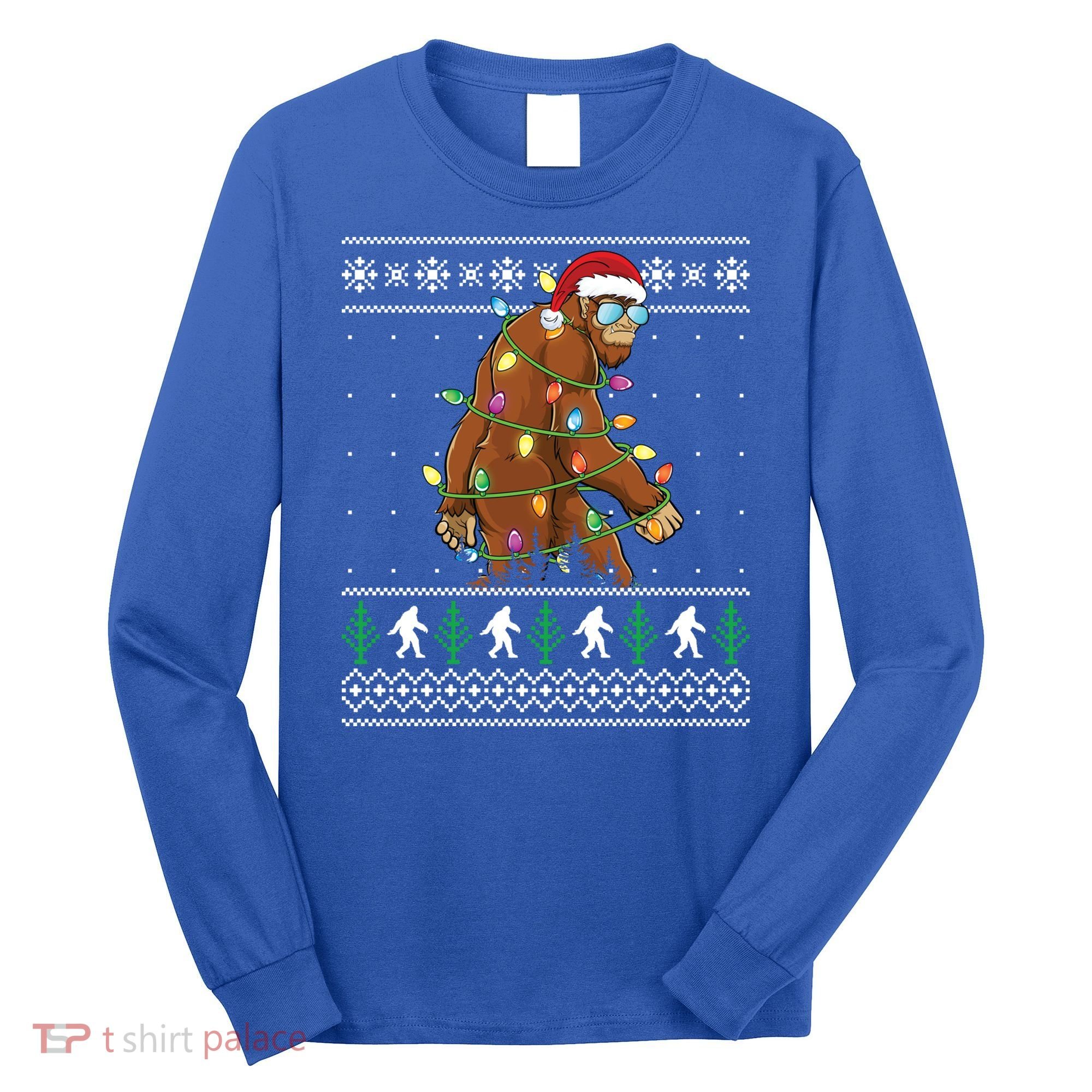 Christmas Bigfoot Boy Funny Ugly Xmas Sweater Meaningful Gift Long Sleeve Shirt