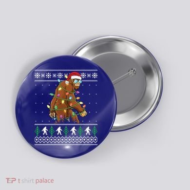 Christmas Bigfoot Boy Funny Ugly Xmas Sweater Meaningful Gift Button