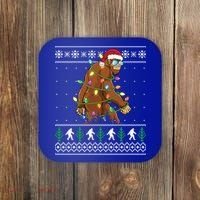 Christmas Bigfoot Boy Funny Ugly Xmas Sweater Meaningful Gift Coaster thumb 0