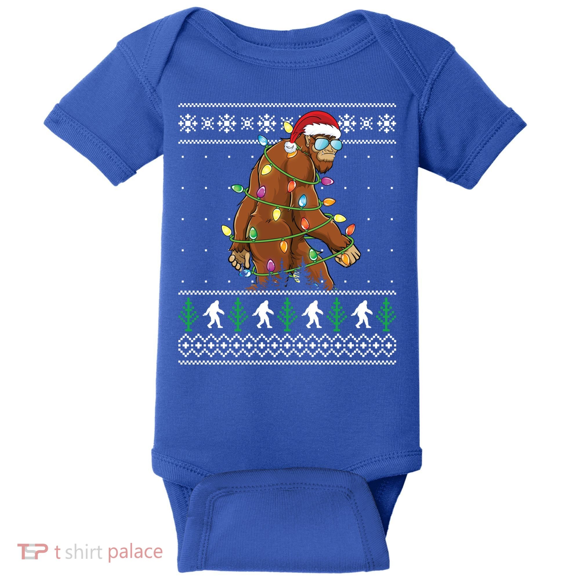 Christmas Bigfoot Boy Funny Ugly Xmas Sweater Meaningful Gift Baby Bodysuit