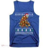 Christmas Bigfoot Boy Funny Ugly Xmas Sweater Meaningful Gift Tank Top thumb 0