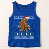 Christmas Bigfoot Boy Funny Ugly Xmas Sweater Meaningful Gift Tank Top thumb 2