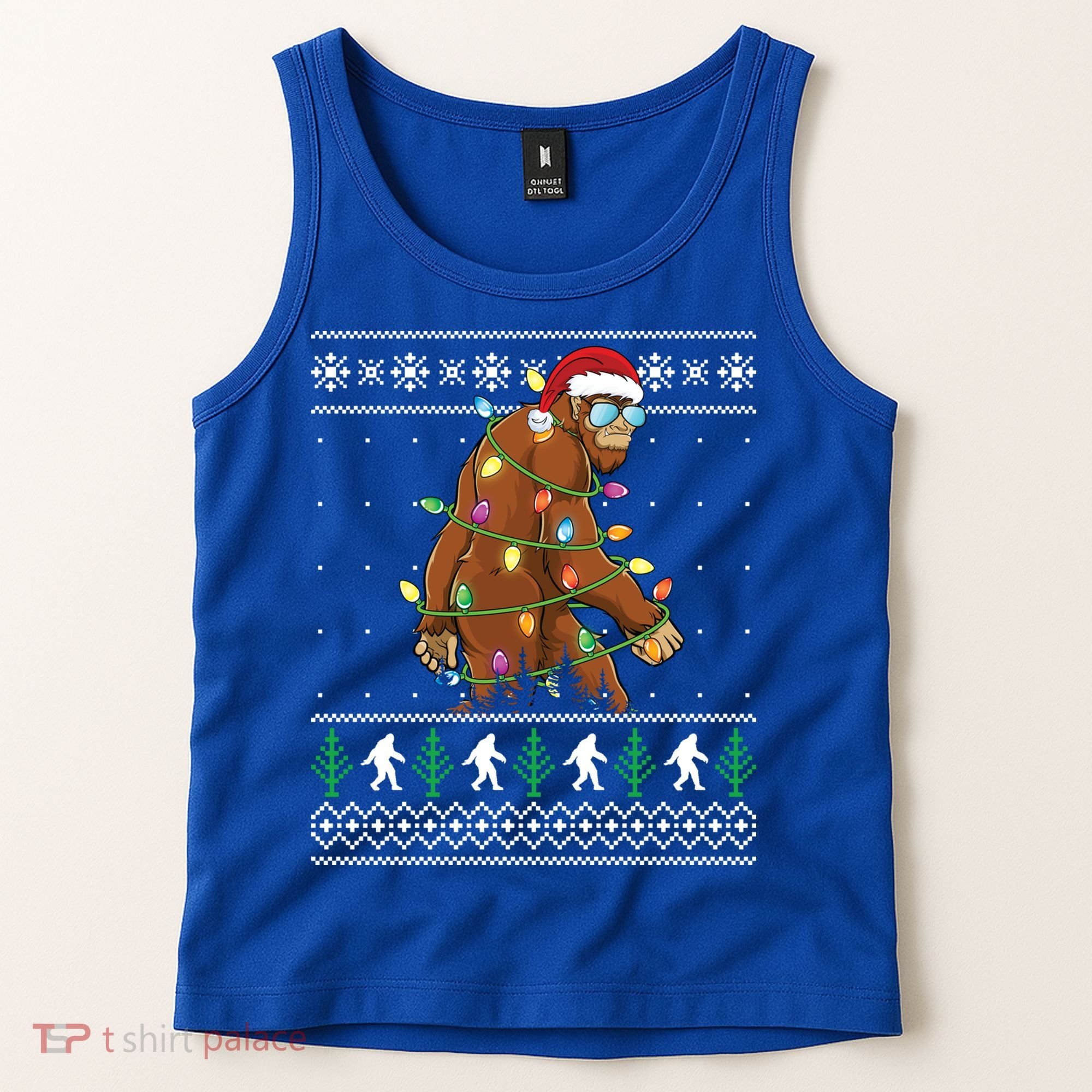 Christmas Bigfoot Boy Funny Ugly Xmas Sweater Meaningful Gift Tank Top