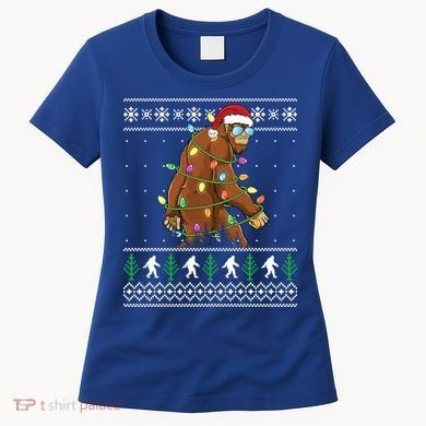Christmas Bigfoot Boy Funny Ugly Xmas Sweater Meaningful Gift Women's T-Shirt