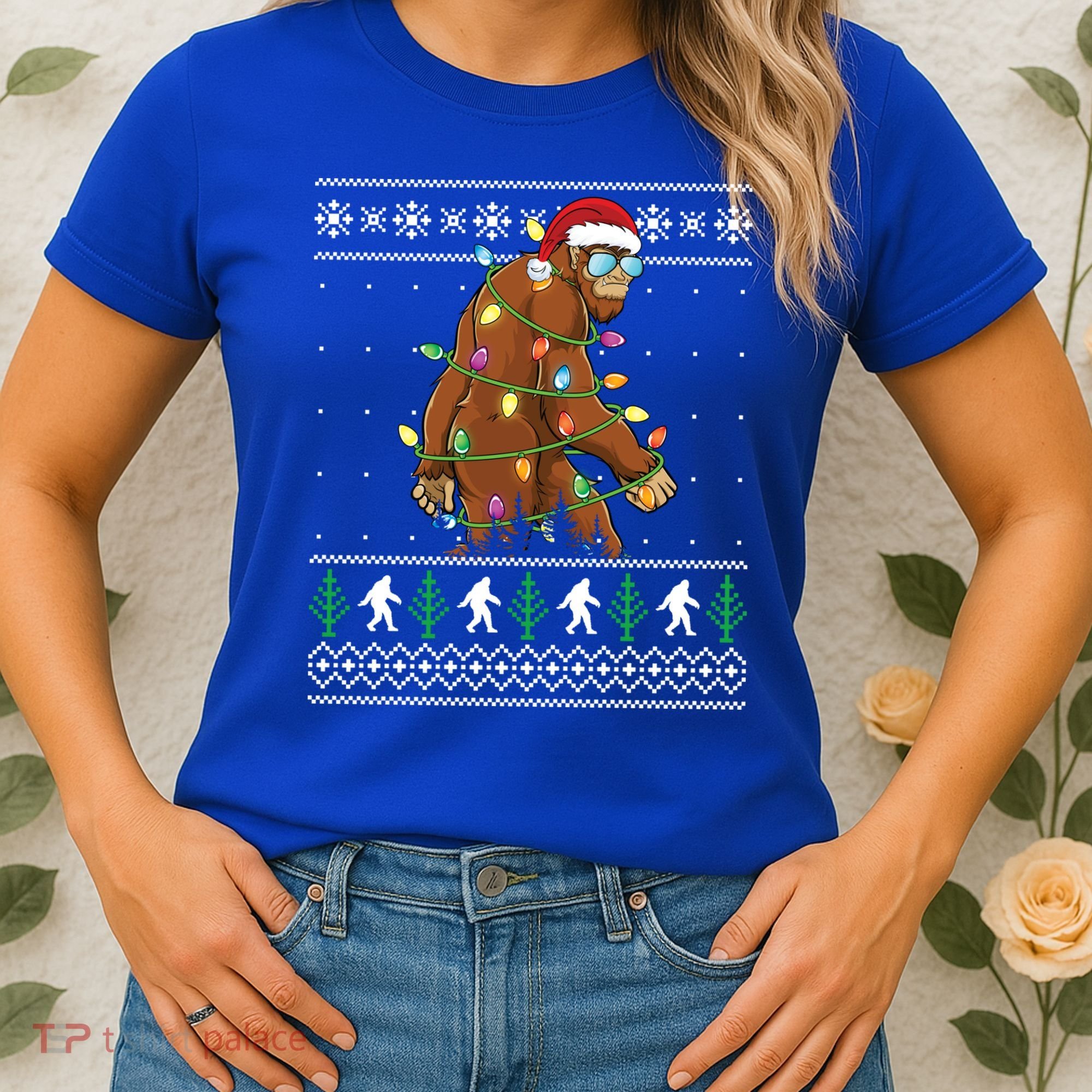 Christmas Bigfoot Boy Funny Ugly Xmas Sweater Meaningful Gift Women's T-Shirt