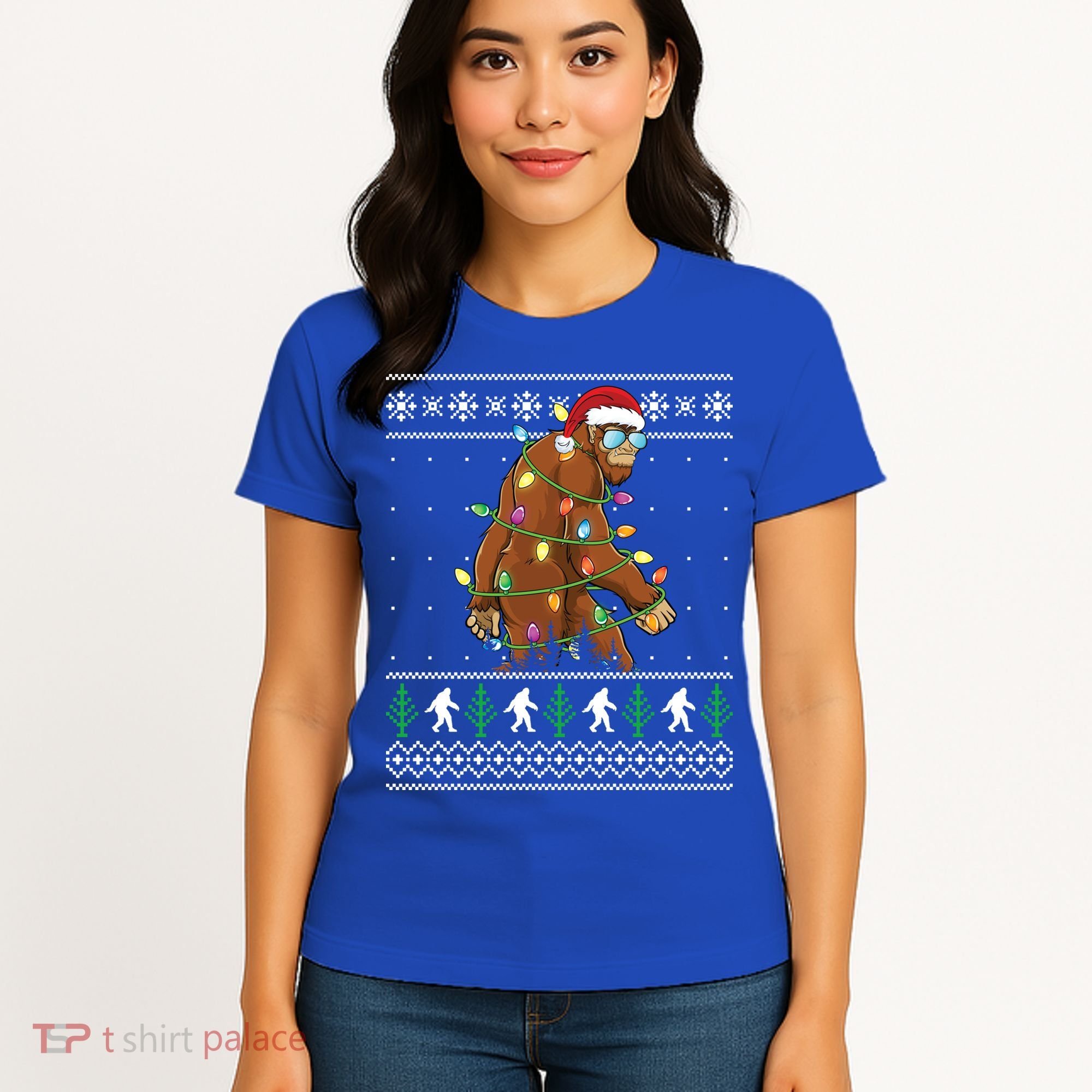 Christmas Bigfoot Boy Funny Ugly Xmas Sweater Meaningful Gift Women's T-Shirt