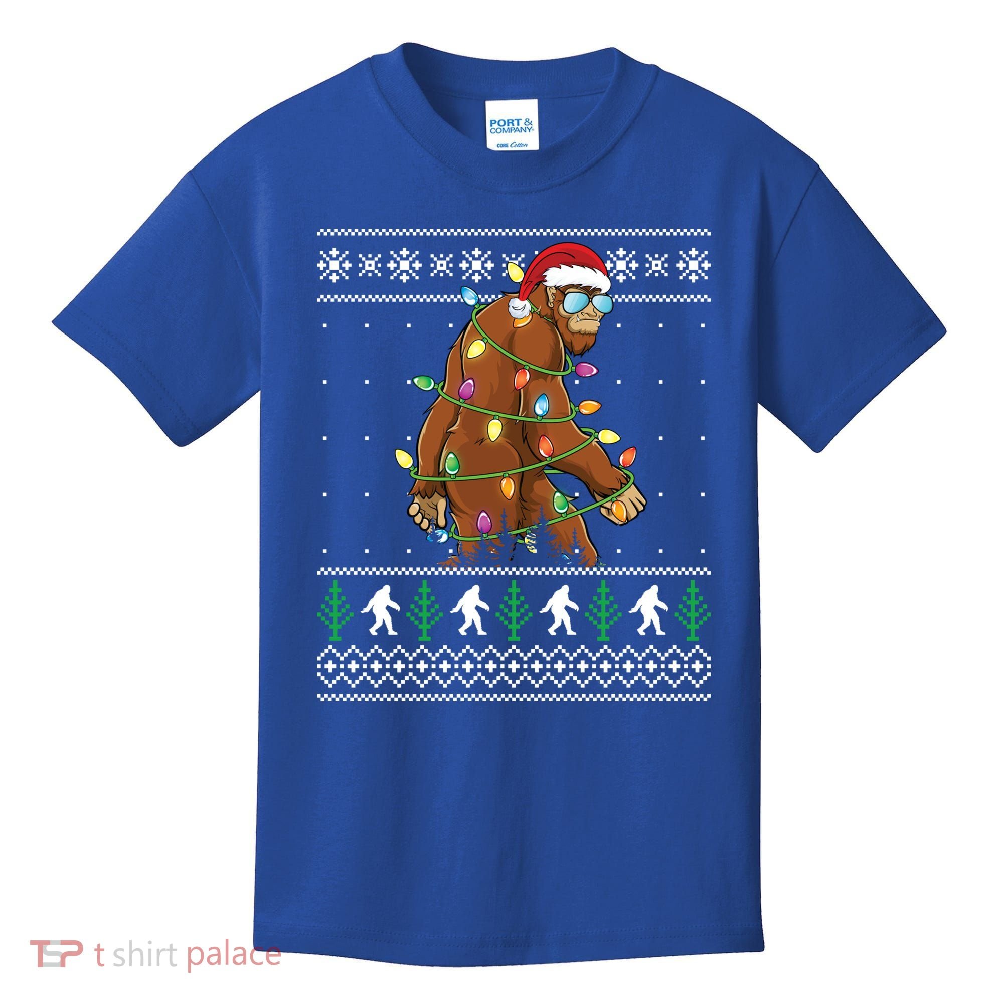 Christmas Bigfoot Boy Funny Ugly Xmas Sweater Meaningful Gift Kids T-Shirt